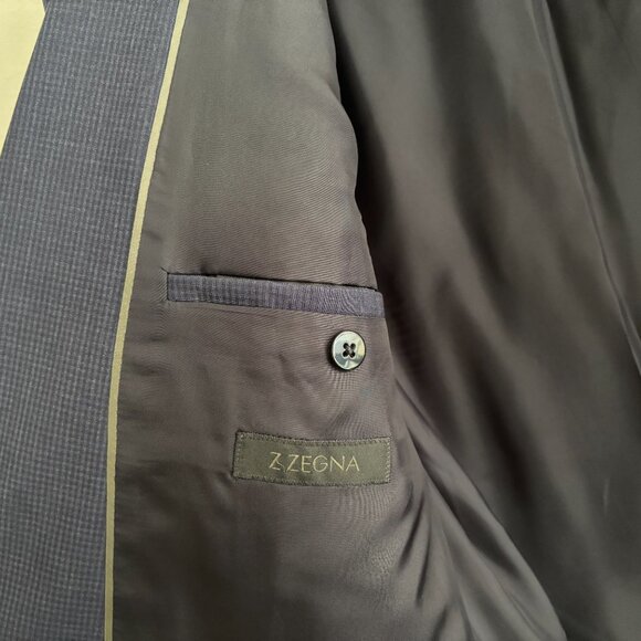 $2750 Z Zegna Navy Blue Wool Suit - 42,  Pants 32-33 - Picture 4 of 15